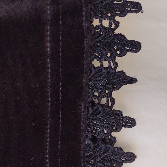 Coldwater Creek Black Velour Sleeveless Maxi Lace Embellished Dress & Jacket PM - Picture 8 of 12